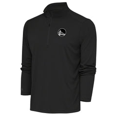 NBA - Golden State Warriors Antigua Metallic Logo Tribute Quarter-Zip Top - Charcoal