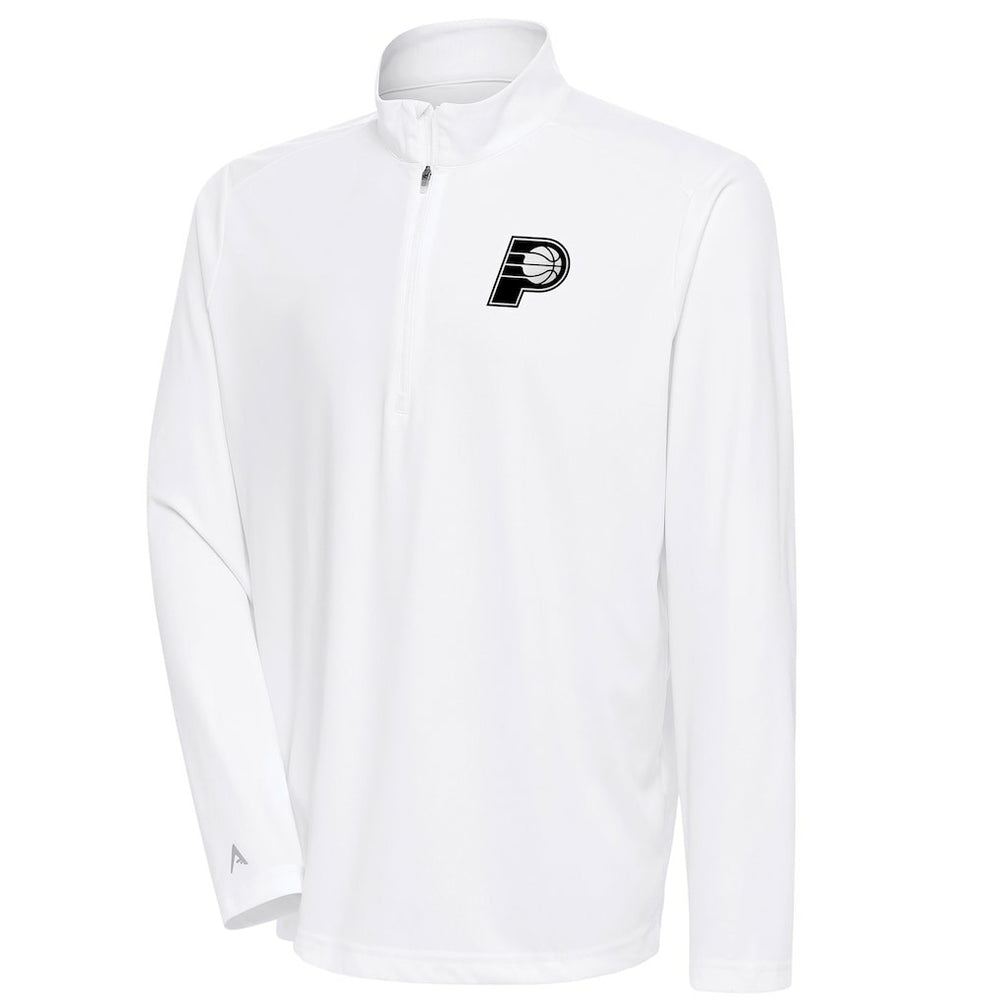 NBA - Indiana Pacers Antigua Metallic Logo Tribute Quarter-Zip Top - White