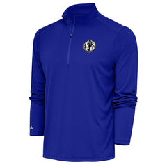 NBA - Dallas Mavericks Antigua Metallic Logo Tribute Quarter-Zip Top - Blue