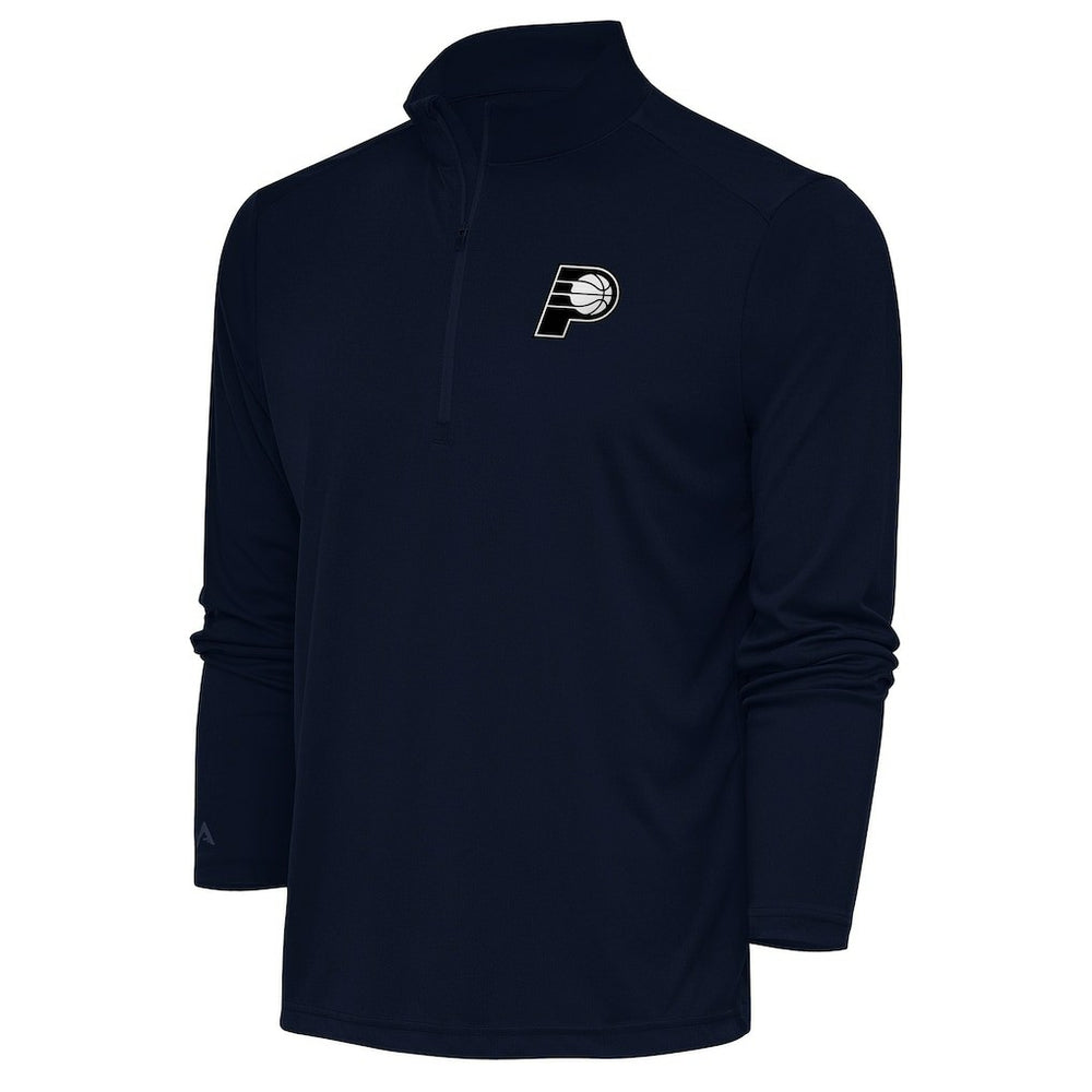 NBA - Indiana Pacers Antigua Metallic Logo Tribute Quarter-Zip Top - Navy
