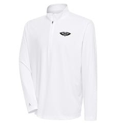 NBA - New Orleans Pelicans Antigua Metallic Logo Tribute Quarter-Zip Top - White