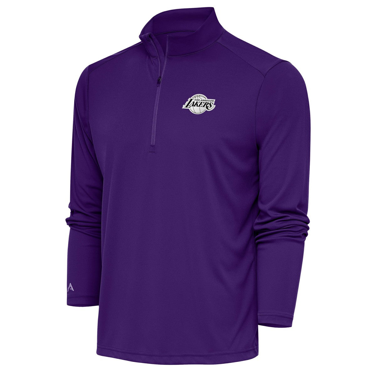 NBA - Los Angeles Lakers Antigua Metallic Logo Tribute Quarter-Zip Top - Purple