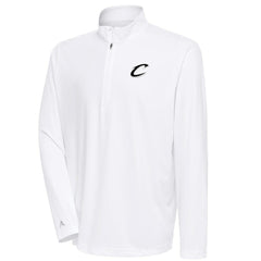NBA - Cleveland Cavaliers Antigua Metallic Logo Tribute Quarter-Zip Top - White