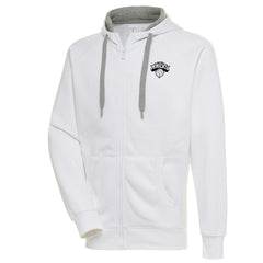 NBA - New York Knicks Antigua Metallic Logo Victory Raglan Full-Zip Hoodie - White