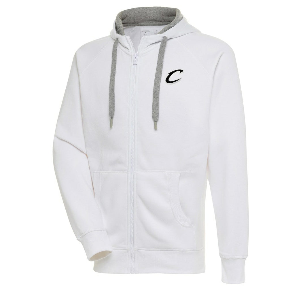 NBA - Cleveland Cavaliers Antigua Metallic Logo Victory Raglan Full-Zip Hoodie - White