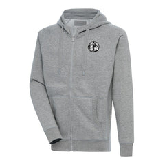 NBA - Dallas Mavericks Antigua Metallic Logo Victory Raglan Full-Zip Hoodie - Heather Gray