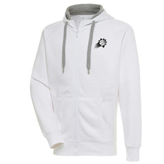 NBA - Phoenix Suns Antigua Metallic Logo Victory Raglan Full-Zip Hoodie - White
