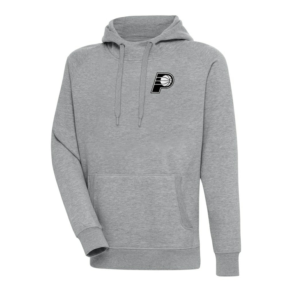 NBA - Indiana Pacers Antigua Metallic Logo Victory Raglan Pullover Hoodie - Heather Gray