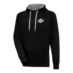NBA - Los Angeles Lakers Antigua Metallic Logo Victory Raglan Pullover Hoodie - Black