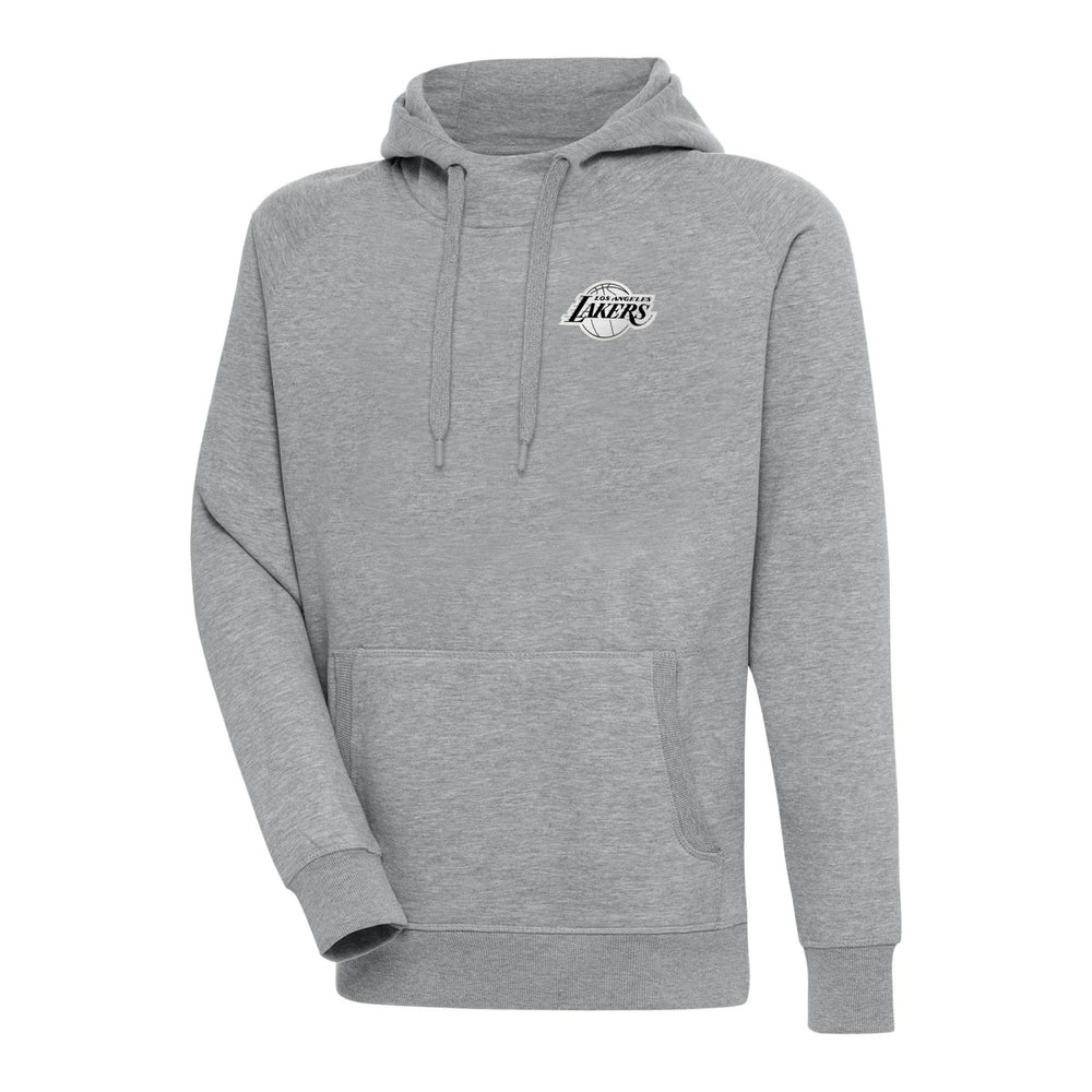 NBA - Los Angeles Lakers Antigua Metallic Logo Victory Raglan Pullover Hoodie - Heather Gray