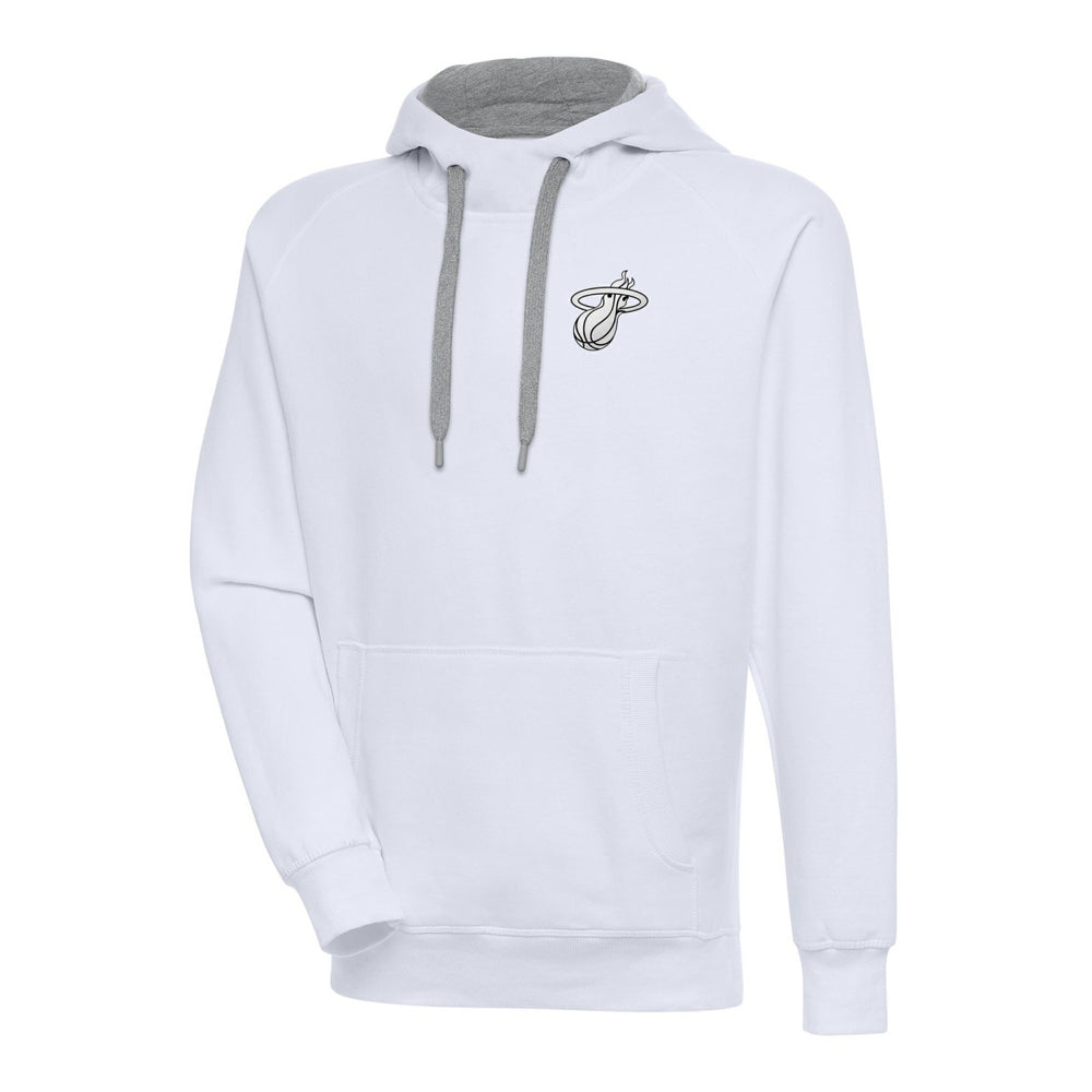 NBA - Miami Heat Antigua Metallic Logo Victory Raglan Pullover Hoodie - White