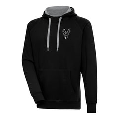 NBA - Milwaukee Bucks Antigua Metallic Logo Victory Raglan Pullover Hoodie - Black