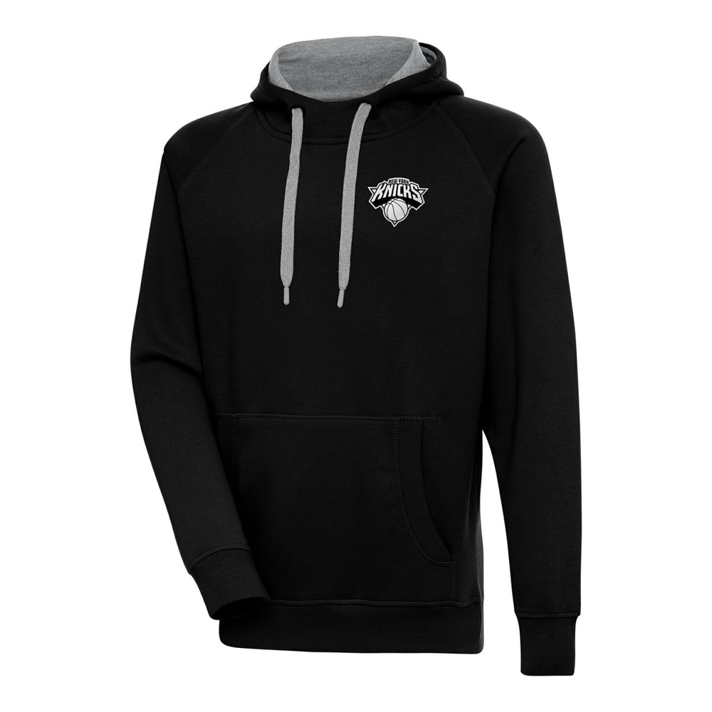 NBA - New York Knicks Antigua Metallic Logo Victory Raglan Pullover Hoodie - Black