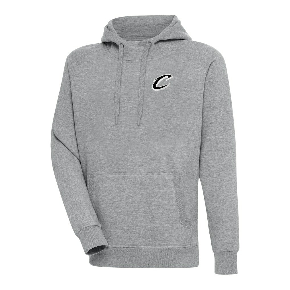 NBA - Cleveland Cavaliers Antigua Metallic Logo Victory Raglan Pullover Hoodie - Heather Gray