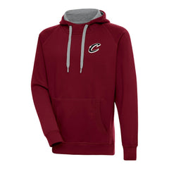 NBA - Cleveland Cavaliers Antigua Metallic Logo Victory Raglan Pullover Hoodie - Wine