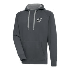 NBA - Cleveland Cavaliers Antigua Metallic Logo Victory Raglan Pullover Hoodie - Charcoal
