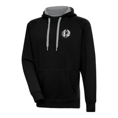 NBA - Dallas Mavericks Antigua Metallic Logo Victory Raglan Pullover Hoodie - Black