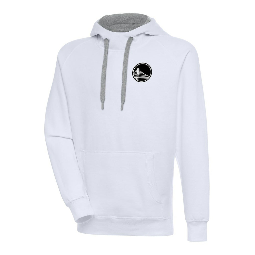 NBA - Golden State Warriors Antigua Metallic Logo Victory Raglan Pullover Hoodie - White