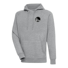 NBA - Golden State Warriors Antigua Metallic Logo Victory Raglan Pullover Hoodie - Heather Gray