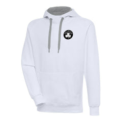NBA - Boston Celtics Antigua Metallic Logo Victory Raglan Pullover Hoodie - White