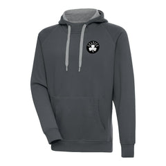 NBA - Boston Celtics Antigua Metallic Logo Victory Raglan Pullover Hoodie - Charcoal