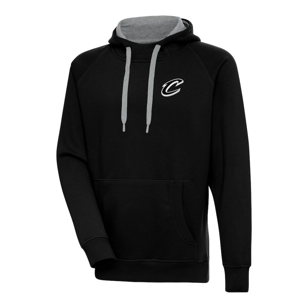 NBA - Cleveland Cavaliers Antigua Metallic Logo Victory Raglan Pullover Hoodie - Black