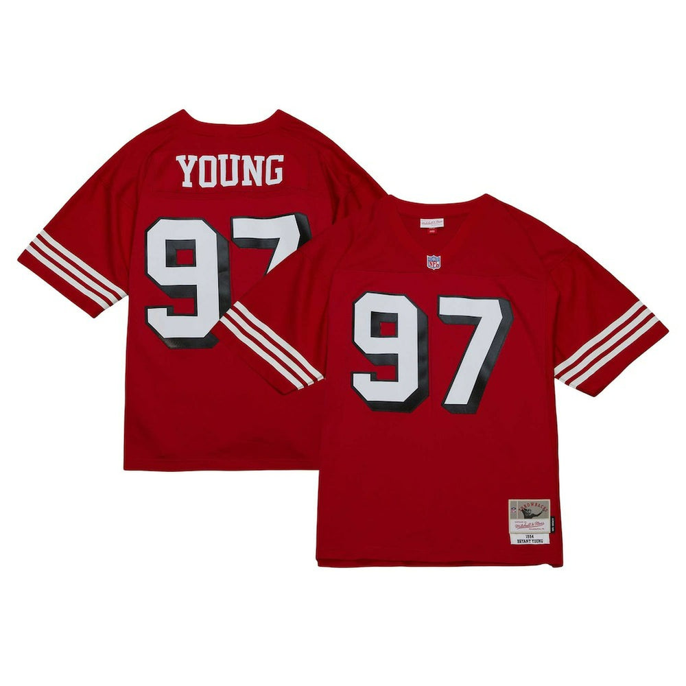 Bryant Young San Francisco 49ers Legacy Replica Jersey Scarlet - Mitchell & Ness