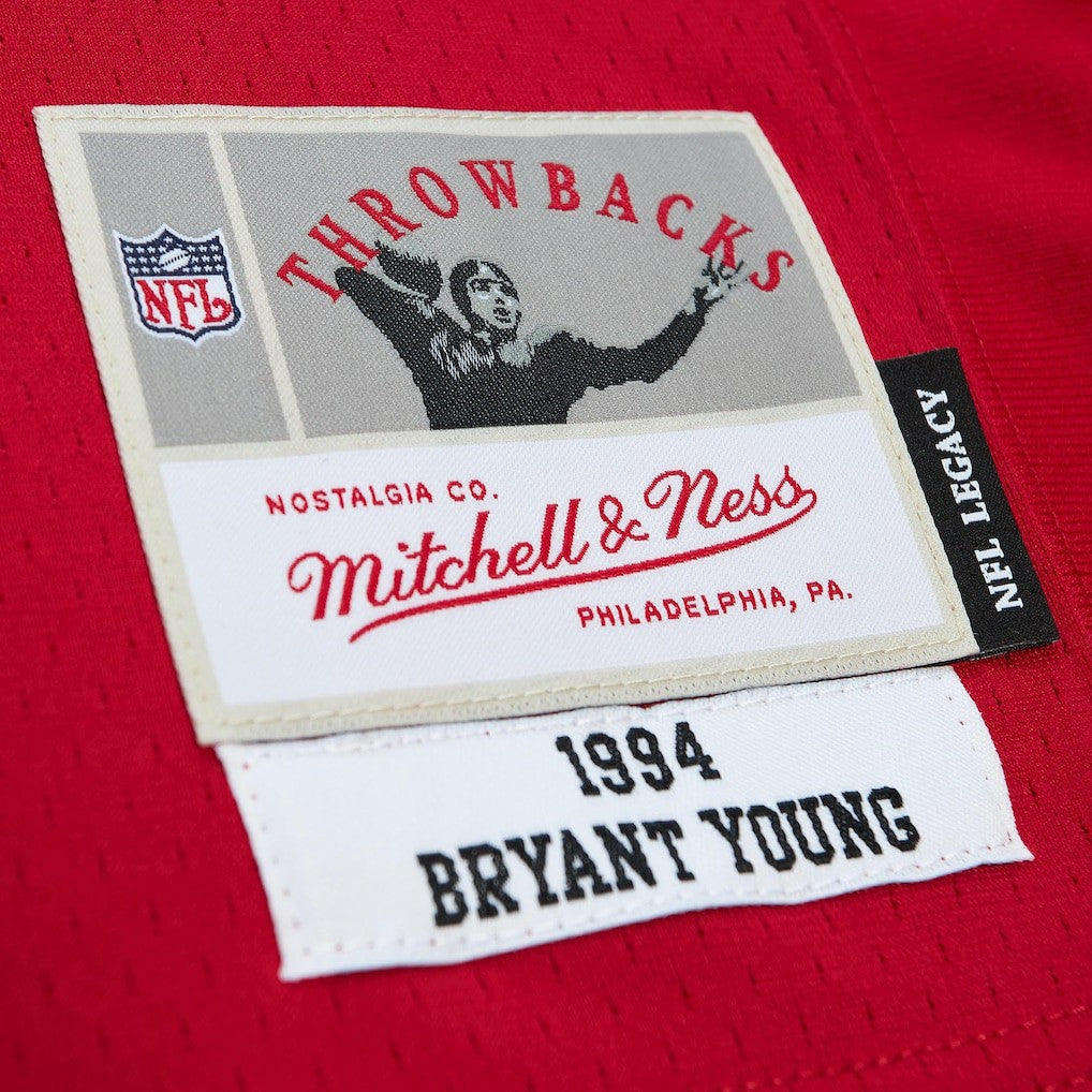 Bryant Young San Francisco 49ers Legacy Replica Jersey Scarlet - Mitchell & Ness
