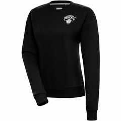 NBA - New York Knicks Antigua Women's Brushed Metallic Victory Pullover Sweatshirt - Black