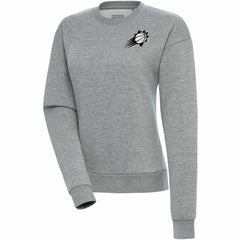NBA - Phoenix Suns Antigua Women's Brushed Metallic Victory Pullover Sweatshirt - Heather Gray