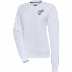 NBA - Miami Heat Antigua Women's Brushed Metallic Victory Pullover Sweatshirt - White