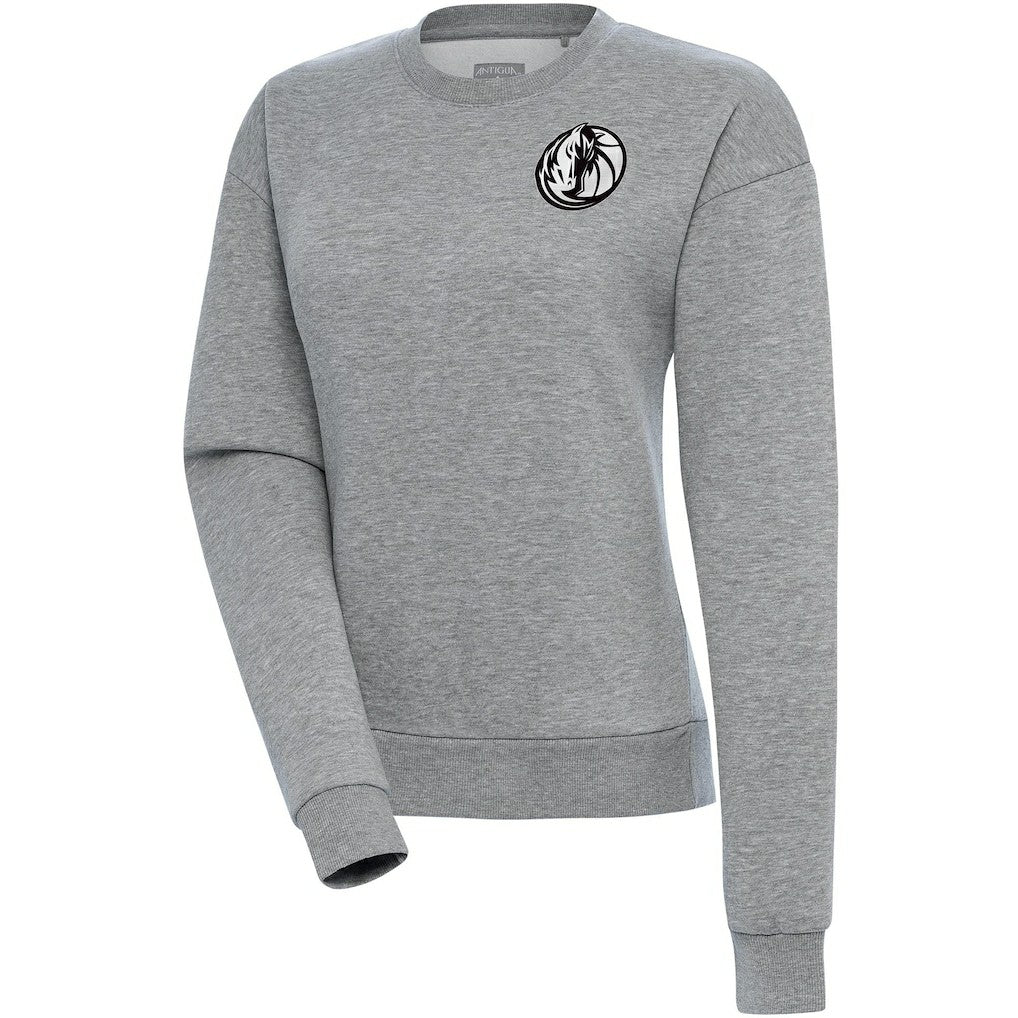 NBA - Dallas Mavericks Antigua Women's Brushed Metallic Victory Pullover Sweatshirt - Heather Gray
