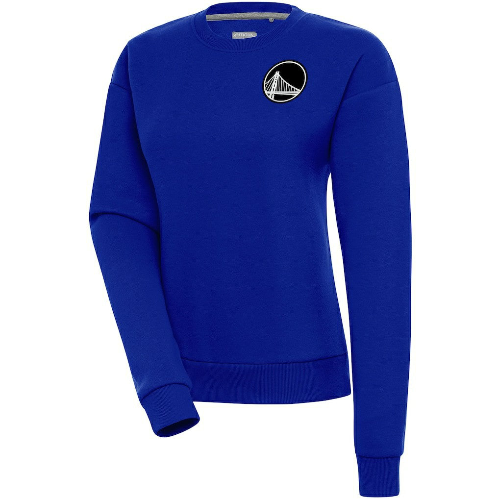 NBA - Golden State Warriors Antigua Women's Brushed Metallic Victory Pullover Sweatshirt - Royal