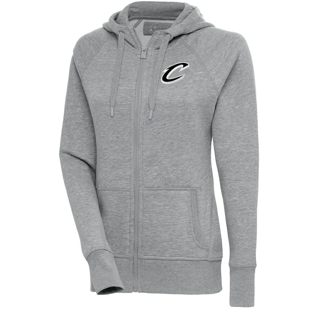 NBA - Cleveland Cavaliers Antigua Women's Brushed Metallic Victory Full-Zip Hoodie - Heather Gray