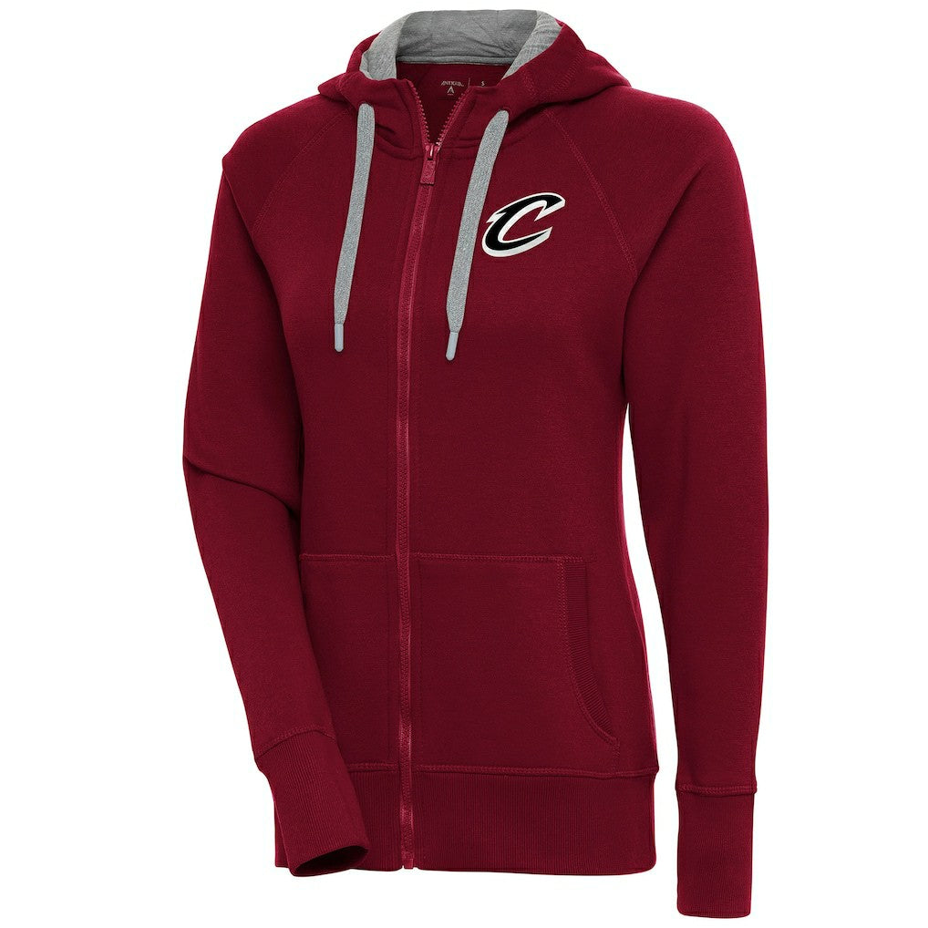 NBA - Cleveland Cavaliers Antigua Women's Brushed Metallic Victory Full-Zip Hoodie - Wine