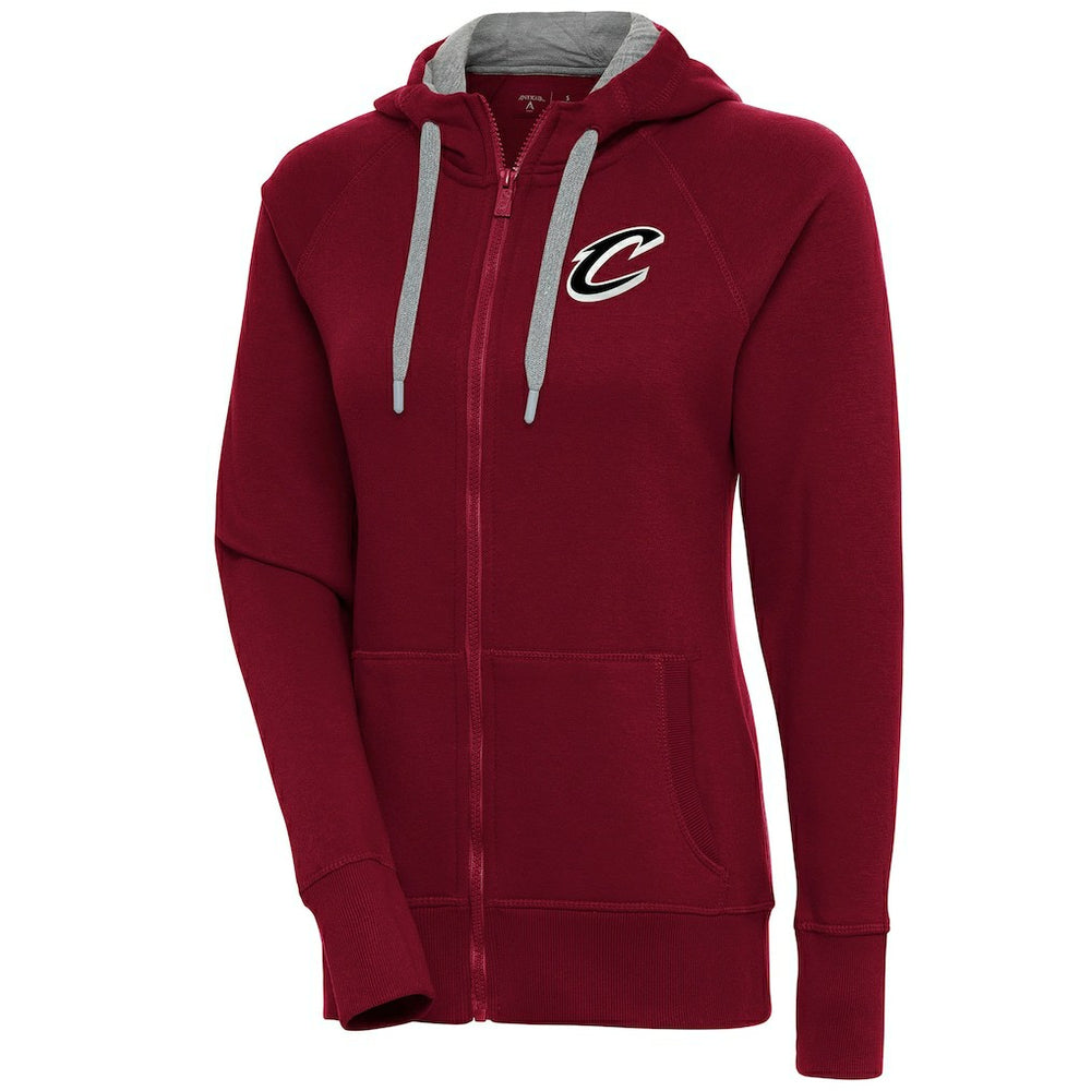 NBA - Cleveland Cavaliers Antigua Women's Brushed Metallic Victory Full-Zip Hoodie - Wine