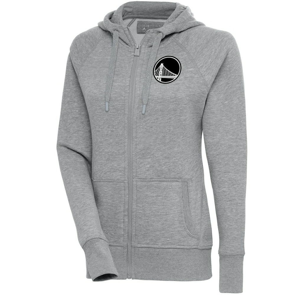 NBA - Golden State Warriors Antigua Women's Brushed Metallic Victory Full-Zip Hoodie - Heather Gray