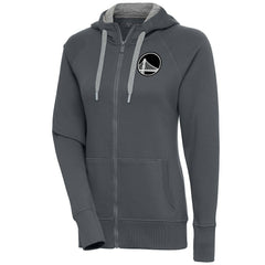 NBA - Golden State Warriors Antigua Women's Brushed Metallic Victory Full-Zip Hoodie - Charcoal