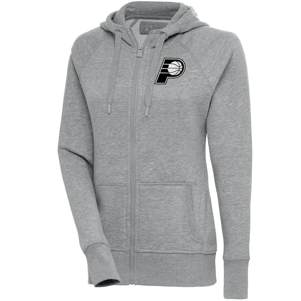 NBA - Indiana Pacers Antigua Women's Brushed Metallic Victory Full-Zip Hoodie - Heather Gray