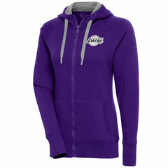 NBA - Los Angeles Lakers Antigua Women's Brushed Metallic Victory Full-Zip Hoodie - Purple