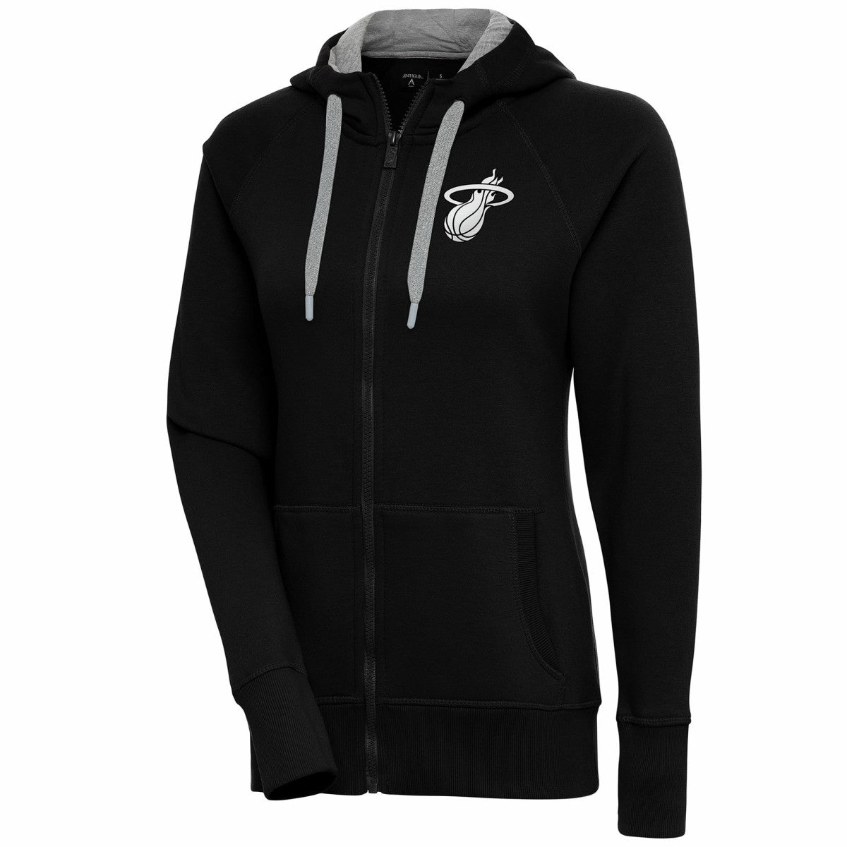 NBA - Miami Heat Antigua Women's Brushed Metallic Victory Full-Zip Hoodie - Black