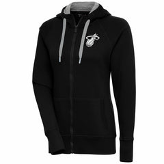 NBA - Miami Heat Antigua Women's Brushed Metallic Victory Full-Zip Hoodie - Black