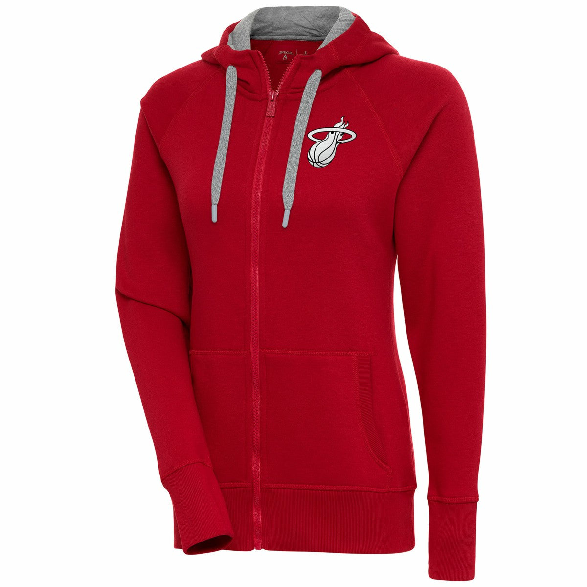 NBA - Miami Heat Antigua Women's Brushed Metallic Victory Full-Zip Hoodie - Red