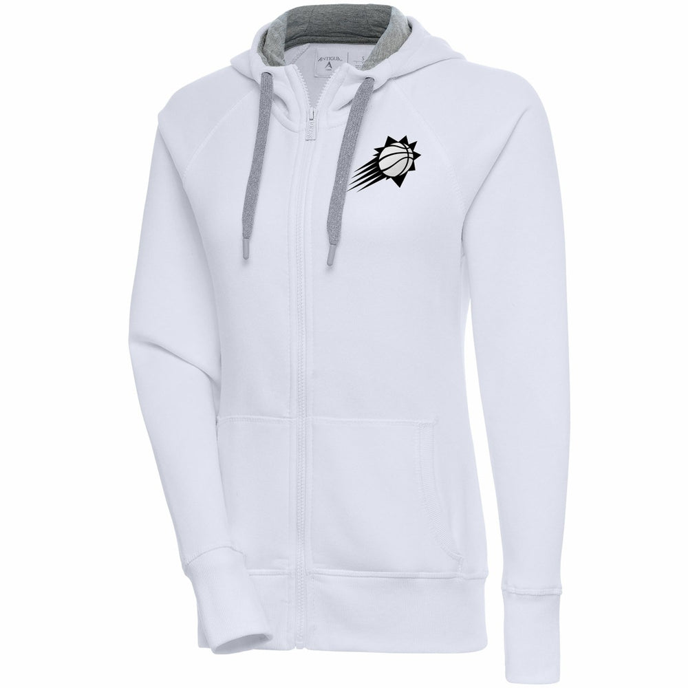 NBA - Phoenix Suns Antigua Women's Brushed Metallic Victory Full-Zip Hoodie - White