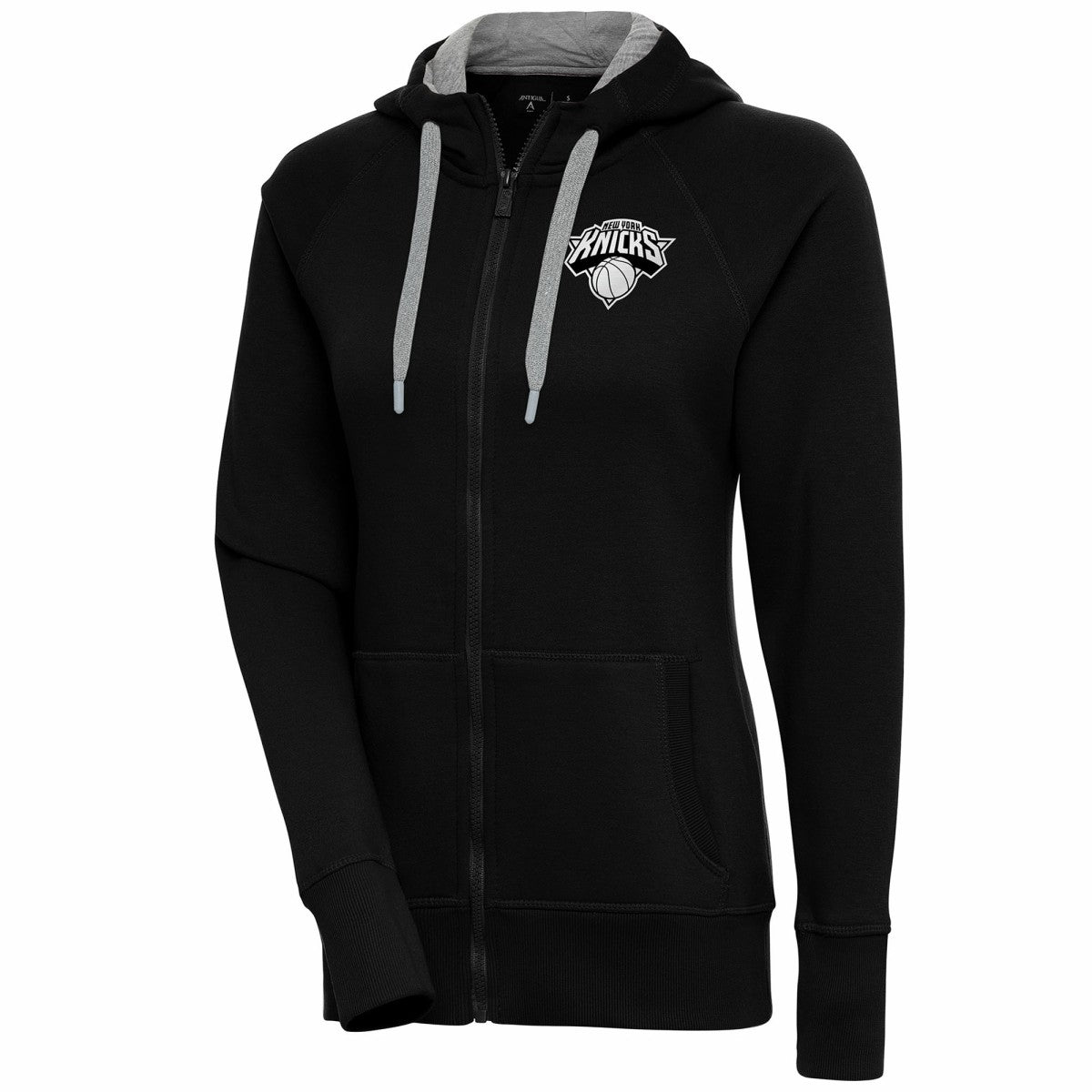 NBA - New York Knicks Antigua Women's Brushed Metallic Victory Full-Zip Hoodie - Black