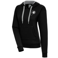 NBA - Indiana Pacers Antigua Women's Brushed Metallic Victory Pullover Hoodie - Black
