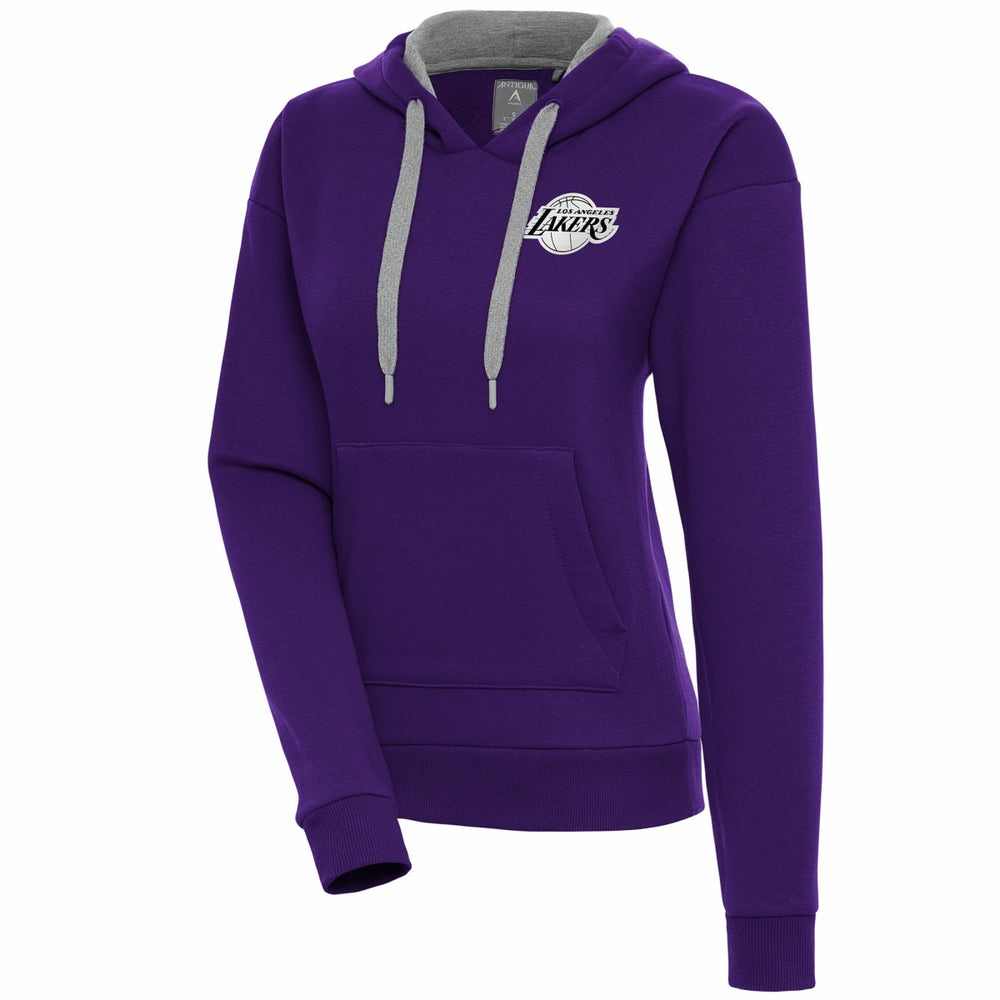 NBA - Los Angeles Lakers Antigua Women's Brushed Metallic Victory Pullover Hoodie - Purple