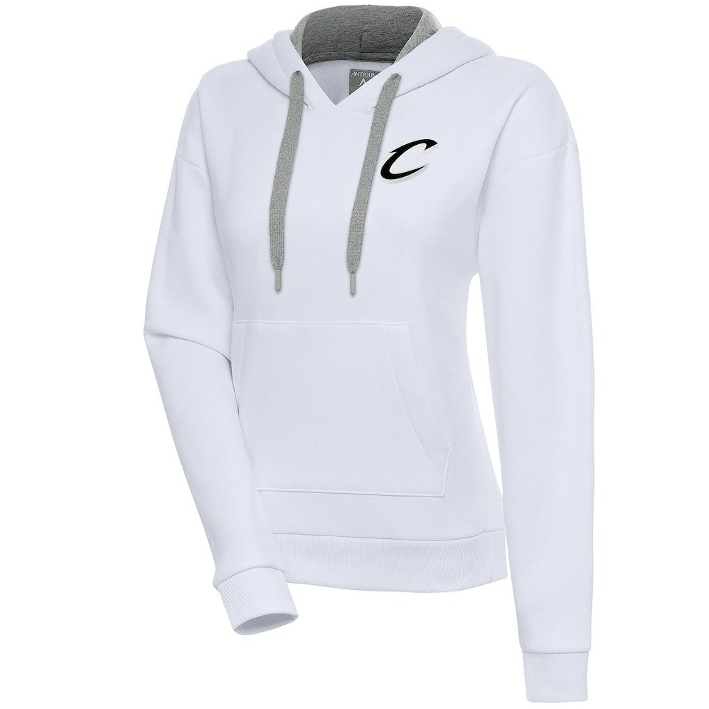 NBA - Cleveland Cavaliers Antigua Women's Brushed Metallic Victory Pullover Hoodie - White