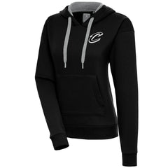 NBA - Cleveland Cavaliers Antigua Women's Brushed Metallic Victory Pullover Hoodie - Black