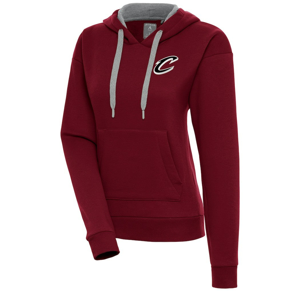 NBA - Cleveland Cavaliers Antigua Women's Brushed Metallic Victory Pullover Hoodie - Wine